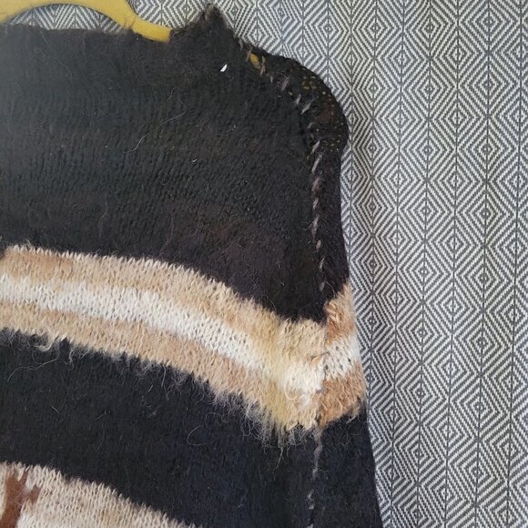 Vinatge Roberta 100 Percent Alpaca Wool Poncho Rare Onesize - Picture 5 of 8